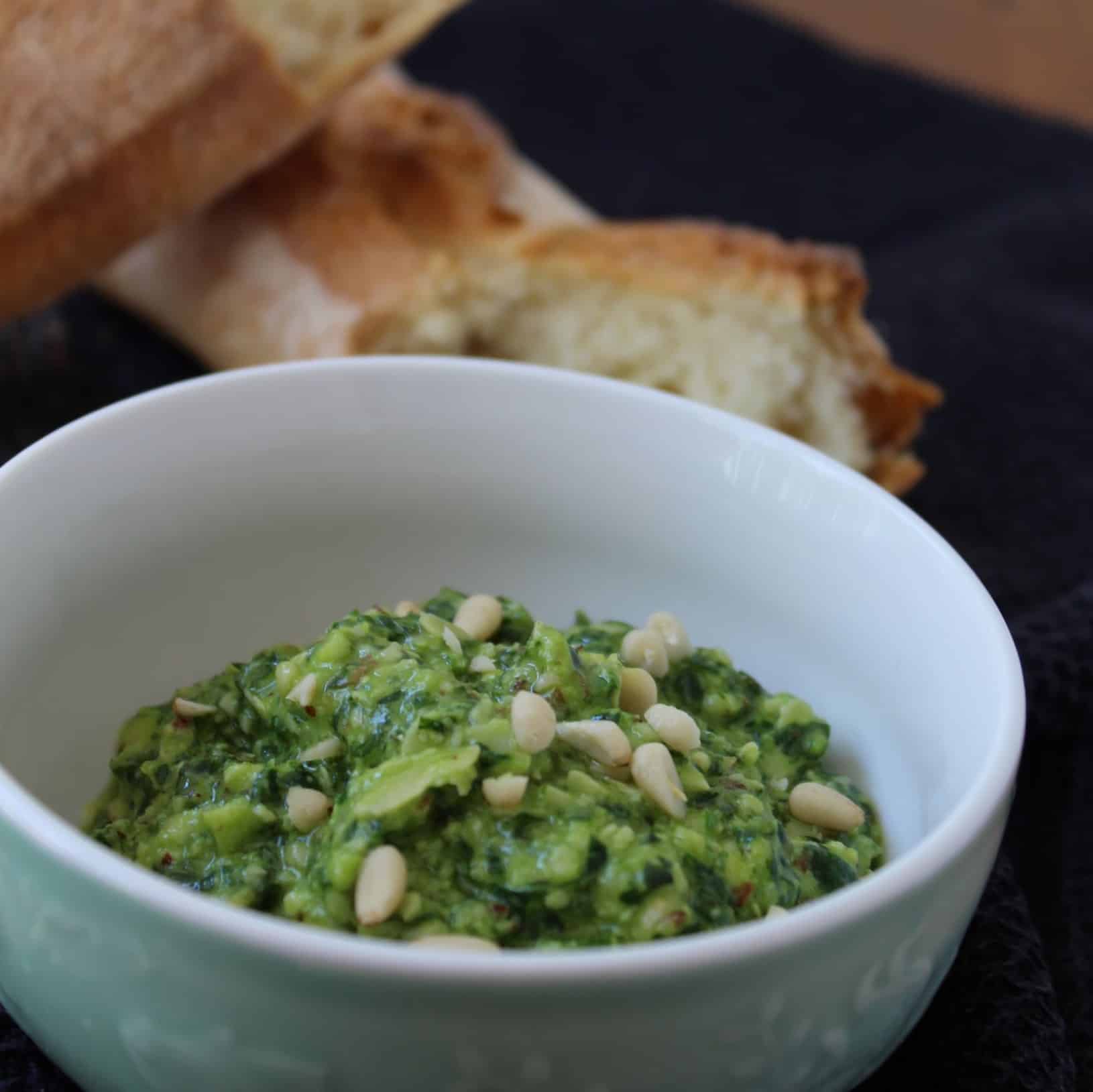 Parsley and Basil Lemon Pesto Dip